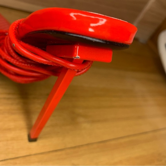 Jessica Rich Women's Exotic Red Strap Lace Up Pointy High Heels - Size 36 - Picture 6 of 12